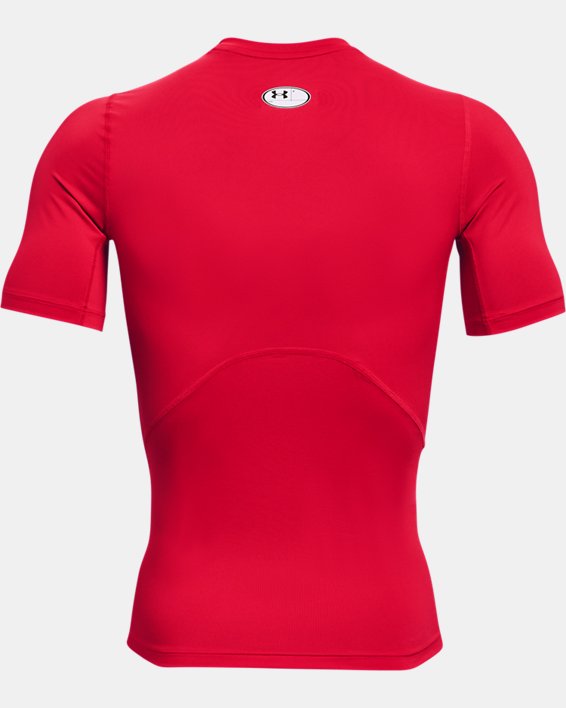 Men's HeatGear® Armour Short Sleeve, Red, pdpMainDesktop image number 5